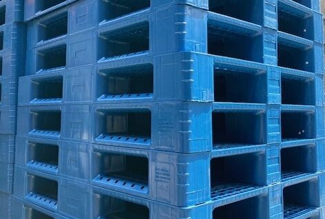 中古プラスチックパレット片面4方差し1000×1200　千葉県市原市在庫　約60枚　屋外保管