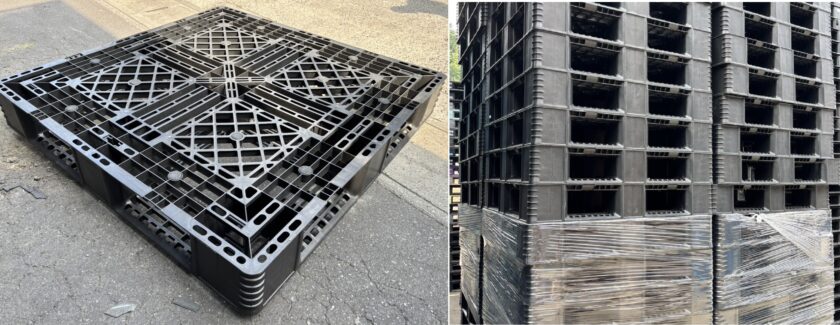 中古プラスチックパレット片面4方差し1100×1100×150H在庫約250枚千葉県市原市内(屋外保管)@1,200円(送料別・税別)